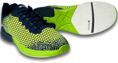 Pyramid Scarpe da Bowling da Uomo Path Lite Senza Cuciture, 1-Navy/Voltage Lime, 42 EU