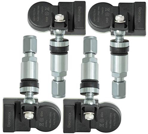Electronicx RDKS TPMS - 4 sensori di pressione per pneumatici, sistema di controllo della pressione degli pneumatici, in metallo, colore: Grigio scuro