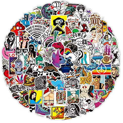 Aufkleber 100 Stück, Graffiti Sticker Wasserdicht Vinyl Stickers für Skateboard Laptop Auto Helm Motorrad Fahrrad stebuch Snowboard Koffer