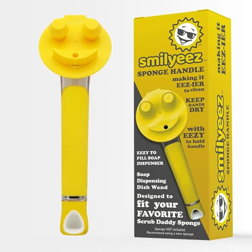 The Original Smiling Mango dispensador de jabón para esponjas Scrub Daddy (Amarillo)