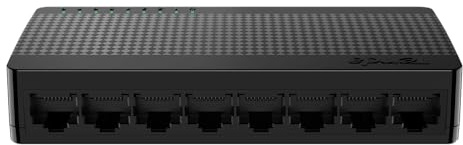 Tenda Switch Ethernet non gestito a 8 porte, splitter Ethernet/hub, montaggio a parete o desktop, senza ventola, risparmio energetico, Plug & Play (SG108 V4.0)