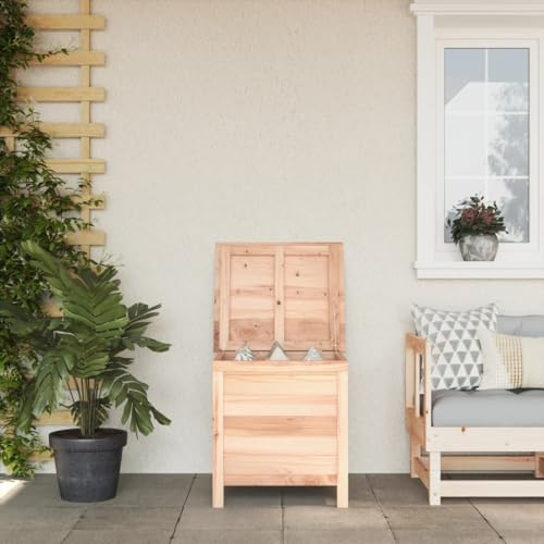Homgoday Gartentruhe mit Viel Stauraum Gartenbox kissenbox Garten Aufbewahrungsbox Auflagenbox Auflagentruhe Holztruhe für Balkon Garten Terrasse 50x49x56,5 cm Massivholz Tanne