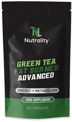 Nutrality Green Tea Advanced Fat Burner Supplement | for Men & Women | Weight Management, Metabolism Boost & Appetite Suppressant | 30 Vegan Capsules