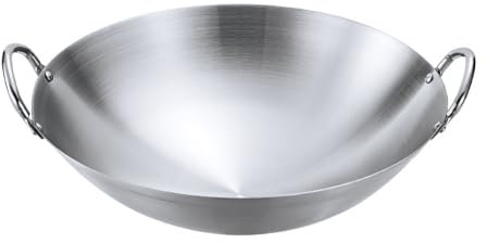 YOtat Sartén Wok - Sartenes Antiadherentes De Acero Inoxidable - Utensilios De Cocina A Prueba De Arañazos para Estufa De Gas, Inducción O Eléctrica (A 40Cm)