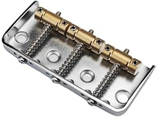Guyker Feste kurze Brückenmontage mit messingkompensiertem 3-Sattel und Stahlgrundplatte, kompatibel mit Vintage TL Start ST E-Gitarre, GT02