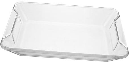 PRETYZOOM Servierplatte Glas für Fisch Glasteller als Gebäcktablett Schale für Hausgemachte Snacks Fischteller aus Glas