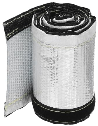 QUARKZMAN 1,5mm Guaina Termica in Alluminio 0,79 ID x 3,2Ft Guaina Termica in Alluminio Metallizzato in Fibre di Vetro per Cavi di Alimentazione Cavi Cablaggio Elettrico