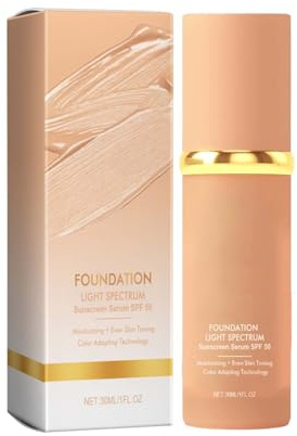 Chienc Fondotinta liquido viso SPF50 | Fondotinta correttore rassodante - 1,01 oz Correttore idratante a lunga tenuta per occhiaie, effetto rassodante