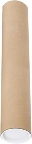 ChengChengJin Versandröhren, langer Karton mit Kappen, runde Verpackung, Versandrolle, für Poster, Kunstwerke, Gemälde, Dokumente, Baupläne, Kartonrollen (60 cm)