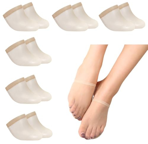 AffeGifts Calcetines Invisibles Mujer, 6 Pares de Medias Forradas Sin Dedos Abiertos, Fundas Ocultas Antideslizantes Para Dedos de Los Pies, Tacones, Zapatos Deportivos, Zapatos de Bendición