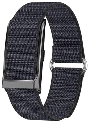 Pulsera inteligente, Reloj inteligente sin pantalla, Rastreador de actividad, Monitoreo de voltaje, Frecuencia cardíaca, oximetría, estrés (negro, regulable, azul)