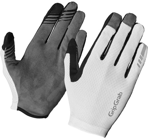 GripGrab PACR InsideGrip Langfinger Profi MTB Gravel Race Handschuhe Sommer | Rutschfeste Performance Radsporthandschuhe ohne Polsterung aus recyceltem Microsuede - Touchscreen-kompatibel - Slip-In Bund