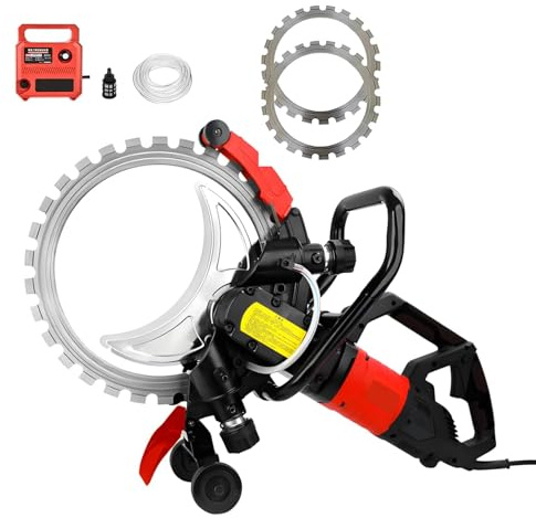 110V/9500W Concrete Wall Chaser | 16''Concrete sierra de anillo para concreto | Masonry tools | Wet Cutting System, Max Depth 11.4 | for Ring Saw and Concrete Cutting