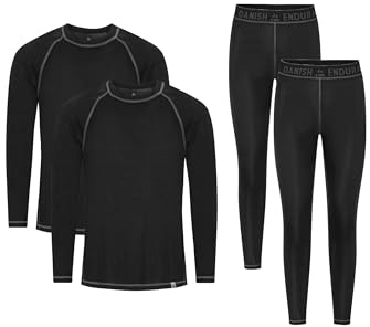 DANISH ENDURANCE Underställ Set Herr & Dam, Återvunnet Material, Unisex Svart/Grå L