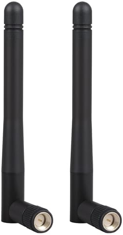 Lethra 2Pcs WiFi Antenn, RP-SMA WiFi Aerial 2.4GHz 5GHz 5.8GHz 3DBi MIMO RP-SMA Male Antenna, PC Wifi Antenna Network Antenna for Router Wireless Network Card USB Adapter Video Surveillance Monitor