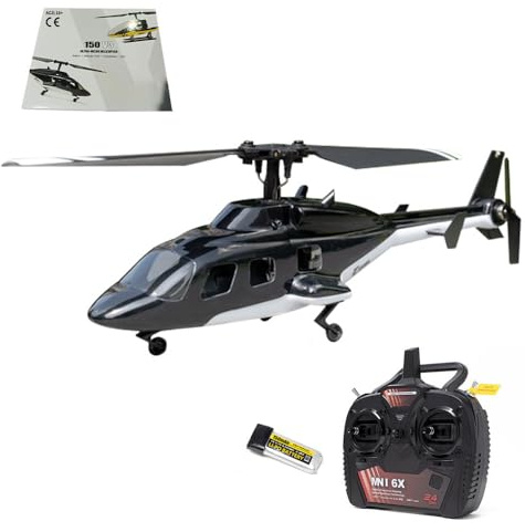 NULA F150BL V3 Air-Wolf RC Hubschrauber (RTF), Mit LED-Hecklicht 5-Kanal 2,4-GHz Militär Ferngesteuertes Helicopter 6-Achsen-Gyroskop Kampfflugzeug Für Erwachsene Anfänger