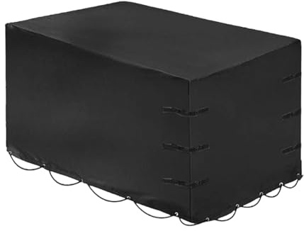 Anhängerplane Hochplane 210x114x90 cm – Wasserdichtes 600D Oxford Gewebe – Reißfeste Anhängerabdeckung UV-Schutz LKW Abdeckplane mit Gummigurt – Schwarz Schutzhaube für PKW Anhänger & Trailer