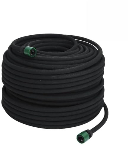 Tmriohed Tropfschlauch 100 m zur Gartenbewässerung, 16 mm Gummi Perlschlauch für effiziente Tropfbewässerung, Bewässerungssystem für Pflanzen, wassersparender Schlauch für Garten und Gewerbe