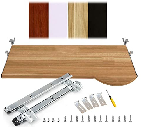 Under skrivbord keyboarSto bricka trä glidande nyckelbordshylla för hemmakontor valnöt h 60 x 26 cm platsbesparande design enkel installation för ditt Worpace.
