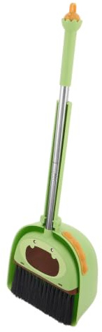 LIGHTAOTAO Ensemble Pelle et Balayette pour Garçon et Filles en Plastique Vert, Mini Taille Ergonomique pour Petite Main, Jeu Interactif Parent-garçon et Filles, Tâches Ménagères Familiales