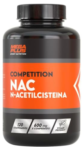 MEGA PLUS Competition NAC N-Acetilcisteína 600 mg 120 Comprimidos | Precursor del Glutatión, Protección Antioxidante Celular y Depuración Hepática