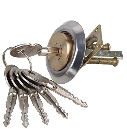 Mxfans Euro Single Copper Round Profile Rim Cylinder Cross Keyed Door Lock Replacement