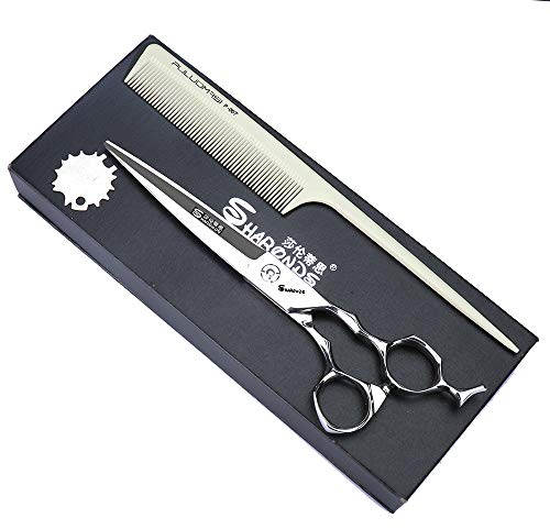 Axemoore - Forbici professionali da parrucchiere, 17,8 cm(Taglio piatto da 7 pollici-A)