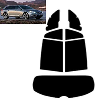 Passgenaue Tönungsfolie für-Opel Insignia 5-Türen Kombi 2009-2017 Heck/Seitenscheiben (35% Mittelschwarz)