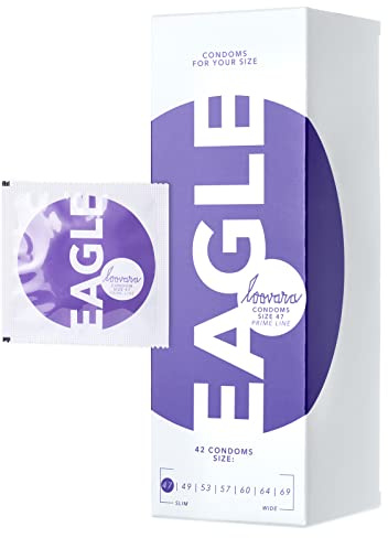 Loovara Kondome mit Gleitmittel 42 Stück - Größe XS 47 mm - Präservative für mehr Fun & Feeling beim Sex - Vegan, Fair Rubber, Transparent-Naturfarben mit Reservoir - XXL Box