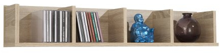 FMD furniture Wandregal, Holz, Eiche, 92 x 17 x 17 cm, 206-004E