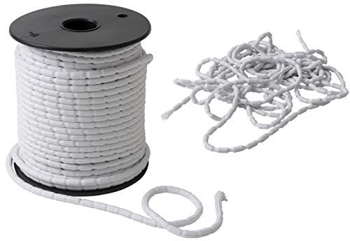 IPEA Filo Piombato per Tende – Super Pesante 100 G/MT - Made in Italy - 5 metri – Corda Piombata per Tende Tendaggi Tessuti Zanzariera – Treccia Piombo – Peso Zavorra – Bianco – 100 G/MT