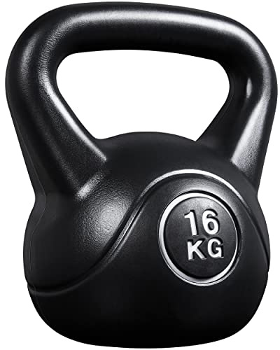Yaheetech Kettlebell 6-20kg Vielseitiges Training Kugelhantel | 6kg 8kg 10kg 12kg 16kg 20kg Gewichte Kettlebells mit Kunststoff-Hartschale Rutschfest für Krafttraining Fitness Gymnastik