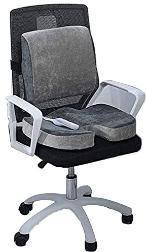 BDXZJ Cojín Asiento Calefactable Asiento Universal, Cojín para Silla de Oficina con Calefacción, 4 Termostatos de Temperatura Controlada, Cojín In Memory Foam para Uso Doméstico, 220V Grey