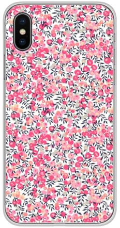 1001coques Coque de Téléphone Compatible pour Apple iPhone X, Apple iPhone XS, Design Liberty Wiltshire Rose, Imprimée en France, Étui Souple en Silicone, Housse de Protection.