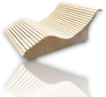 Holztec-Leitner Himmelsliege Holzliege Gartenliege Schwungliege aus Fichtenholz. Sonnenliege Made in Bavaria (120 cm)