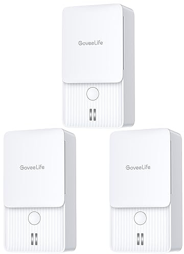 GoveeLife Water Leak Detectors 3 Pack, 100dB Adjustable Audio Alarm and Leak and Drip Alerts, Detector for Home, Bedrooms, Basement, Warehouse, Cabin/RV