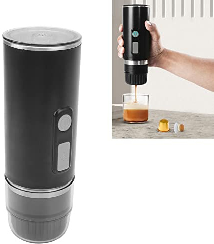 KENANLAN Macchina da caffè portatile, piccola macchina da caffè, universale, completamente automatica, per ufficio, campeggio, escursionismo, casa