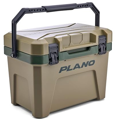 PLANO FROST Coolbox- Small 13 Liter| 5 DAY ICE Inland GREEN, Kylbox,Isburk,Bärbar kylbox,Isolerad kylbox,Campingkylbox,Picknickkylbox,Dryckeskylbox,Kraftigt handtag,Kylbox med hårda sidor