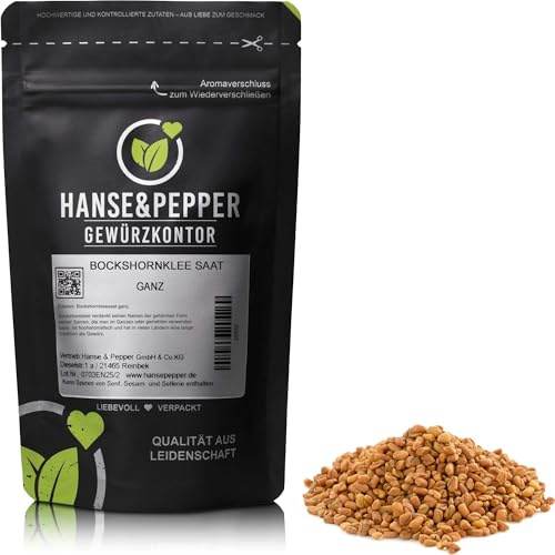 100g Bockshornklee Saat ganze Körner Bockshornkleesamen Gewürz Vegan Gourmet