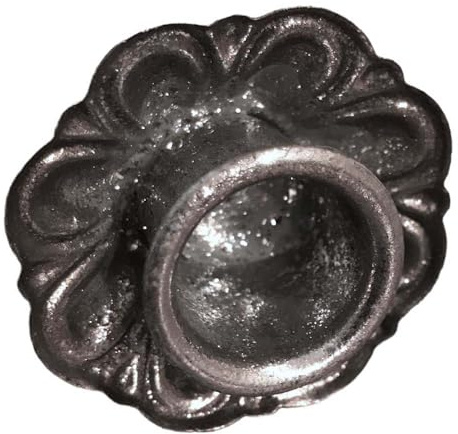 Kerzenhalter Kerzenständer für Flaschen Silber Blütenform 2er Set