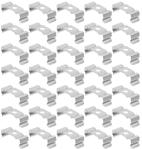 UPKOCH Led Rohrhalterungen Aus Manganstahl U Clips Befestigungsclips Für Led Lichtrohre Einfache Montage Für Innen- Und Außenbeleuchtung 2.36X0.9X0.8 Cm