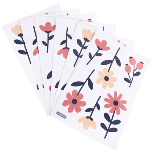 MUCKLILY 1 Blatt Wandtattoo fürs Büro Wandtattoo für Schlafzimmer Wohnkultur dekoration schlafzimmer Hintergrund Bürodekoration Wandtattoos mit Blumenmuster Blumendekor PVC