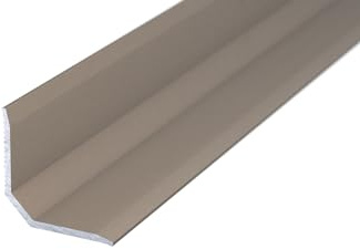 (14,43EUR/m) NALine Abschlussprofil | 19 x 19 x 1500 mm | Edelstahl-Look eloxiert | Innenwinkel Treppenbelag | Bodentiefe Fenster Balkon Abschluss | Sockelprofil | Wandabschlussleiste