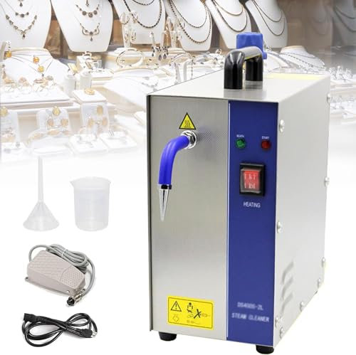 XINRISHENG Máquina limpiadora de Vapor de joyería, Vapor Profesional de Limpieza de Joyas de Alta presión de 2L / 4L, limpiadores de Joyas Profesionales,110v,4L