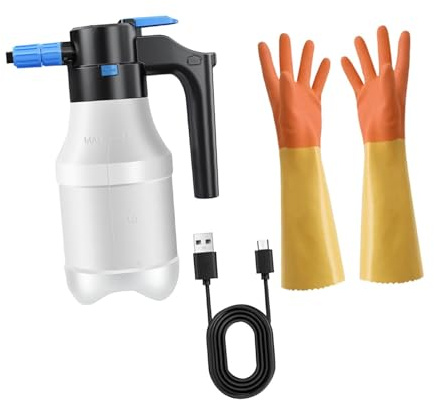 Gralara Electric Foam Sprayer 1.5L Portable Professional Handheld Auto Wash Foam Spray Bottle Car Washer Foam Sprayer Home Cleaning, with Long Glove