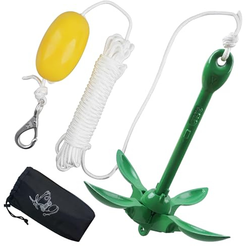 OROOTL Kajak Anker Kit Rib Boot Anker System Marine Zubehör Kajak Sicherheitsschnalle Kit Ozean Kajak Zubehör Seil für Jet Ski Kanu SUP & Paddle Board