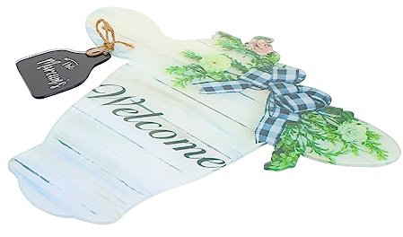 IMIKEYA 4 Stück Auflistung Willkommensschild für die Veranda im Freien grüne Dekorationen Weihnachts anhänger weihnachtsdeko Weihnachtsgirlande Vintage- willkommener Türanhänger Acryl