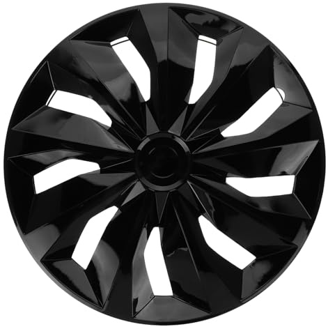 iplusmile Enjoliveur De Roue 15 Pouces Noir Couvre-Moyeu Universel pour Jantes Voiture Accessoire Extérieur Facile À Installer Protection Durable