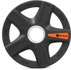 Sveltus Olympische Scheibe Wheel 5 kg, Schwarz, Eisen Gummi Legierter Stahl, Olympische Hantelscheibe, Gewichtsscheibe, Hantelscheibe