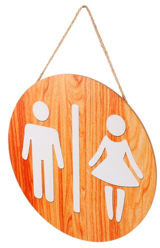 TOGEVAL Letrero De Baño De Granja Adorno Rústico Para Baño Decoración De Letreros Fácil De Instalar
